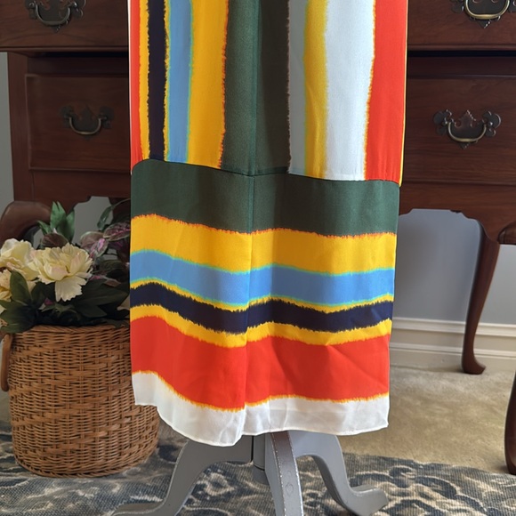 Tory Burch Colourful Striped Sleeveless Bettina Dress Size 12 - Picture 7 of 16